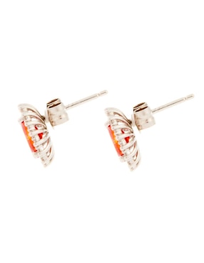Aretes ovalados Brosway Fancy Vitamin Orange de plata P 925 con acabado brillante zirconia