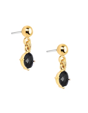Aretes ovalados Carré con acabado brillante cristal