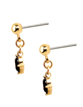 Aretes ovalados Carré con acabado brillante cristal