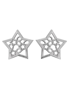 Aretes de estrella Anamora Por Tanya Moss Deseos de plata P 925 con acabado brillante