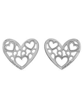 Aretes Largos De Corazón Anamora Por Tanya Moss Deseos De Plata P925 Con Acabado Pulido