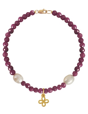 Pulsera Anamora por Tanya Moss de oro 14 k con acabado lustre