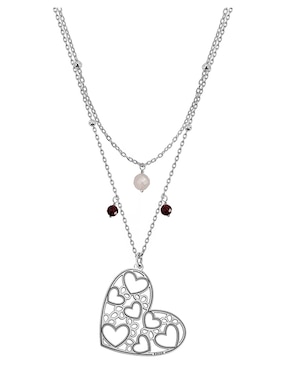 Collar de corazón Anamora Por Tanya Moss Deseos de plata P 925