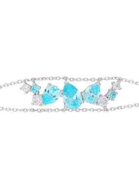 Pulsera Gladkova Joyería de plata con aguamarina p 925
