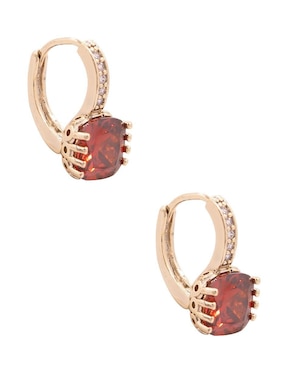 Aretes Oro Angelus con acabado brillante zirconia