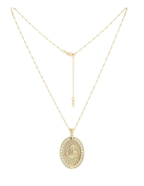 Collar con dije ovalado Oro Angelus de baño de oro