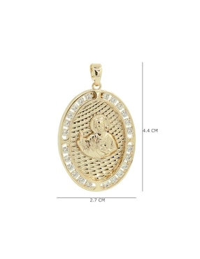 Collar con dije ovalado Oro Angelus de baño de oro