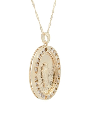 Collar con dije ovalado Oro Angelus