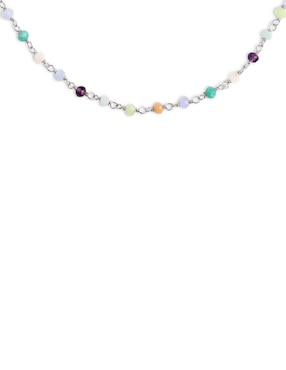 Collar Singularu Crystals Colors de plata