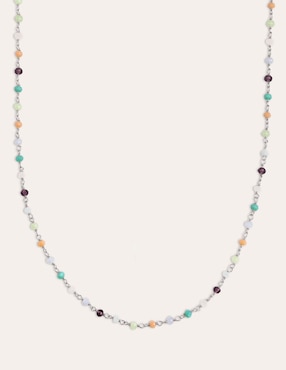 Collar Singularu Crystals Colors de plata