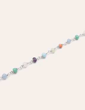 Collar Singularu Crystals Colors de plata