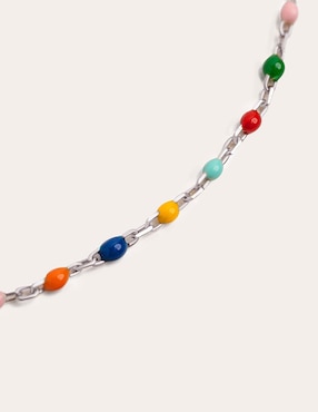 Collar Singularu Dots Colors de plata P 925