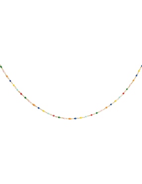Collar Singularu Continuidad de plata 18 K