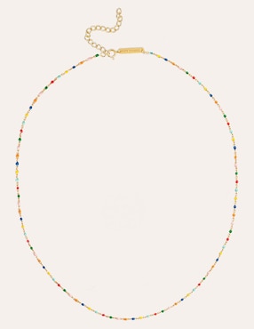 Collar Singularu Continuidad de plata 18 K