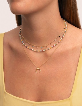 Collar Singularu Moonset de baño de oro 18 K