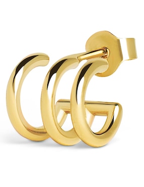 Ear cuff Singularu Aro Trio de plata 18 k con acabado baño de oro