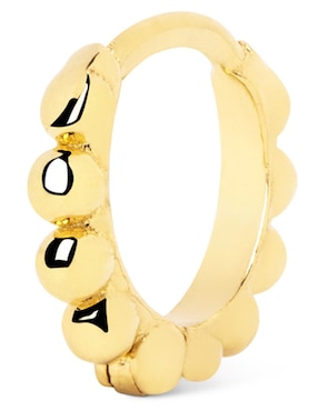 Aros Singularu Pebbles de plata P 925 con acabado baño de oro