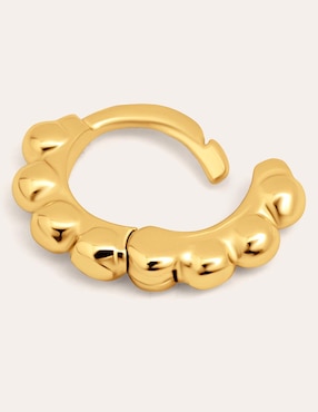 Aros Singularu Pebbles de plata P 925 con acabado baño de oro