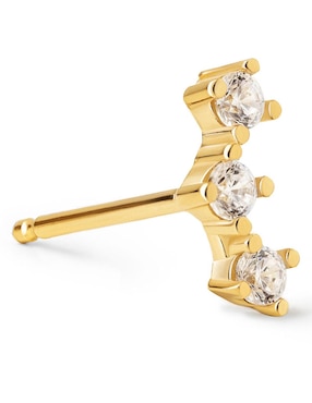 Ear cuff Singularu Spark de plata 18 k con acabado baño de oro circonita