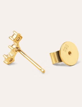 Ear cuff Singularu Spark de plata 18 k con acabado baño de oro circonita