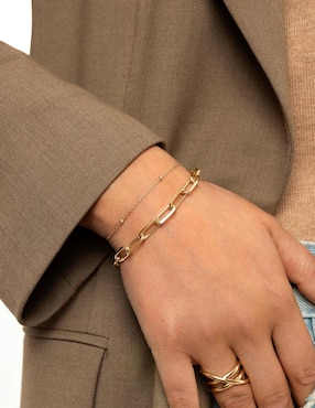 Pulsera Singularu baño de oro 18 k Link