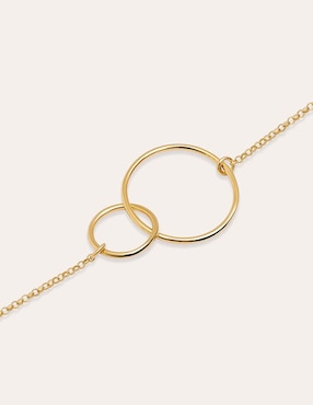 Pulsera Singularu de plata 18 k Sister con acabado baño de oro