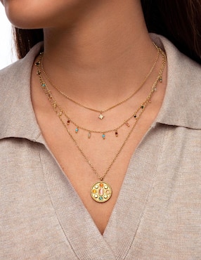 Collar Singularu Dark Arts de baño de oro 18 K