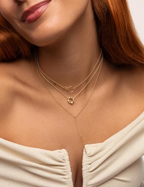 Collar Singularu Stick de plata 18 K