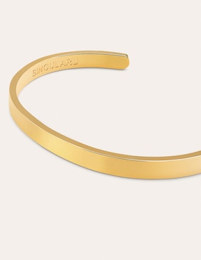 Pulsera Singularu 18 k Plate con acabado baño de oro