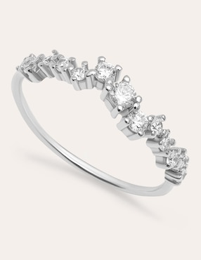 Anillo Singularu Cleo Colors de plata circonita
