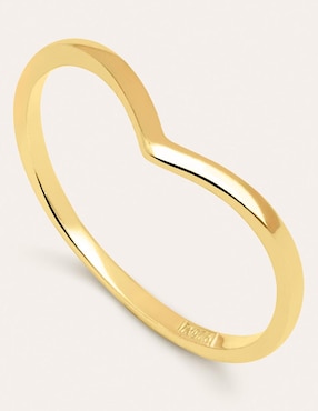 Anillo Singularu Peak de plata P 925 con acabado baño de oro