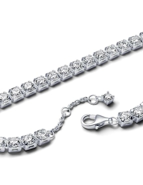 Brazalete Pandora de plata P 950 Timeless con acabado pulido
