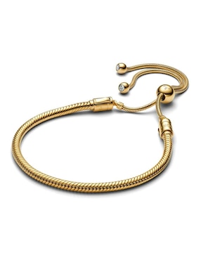Brazalete Pandora de plata con zirconia cúbica p 925 Moments con acabado brillante