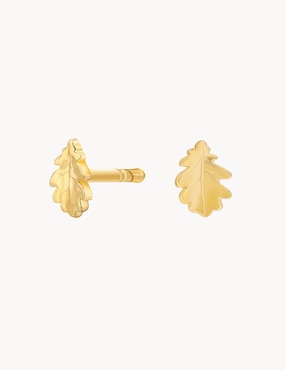 Broqueles de hoja Apodemia Into the Woods 18 k baño de oro