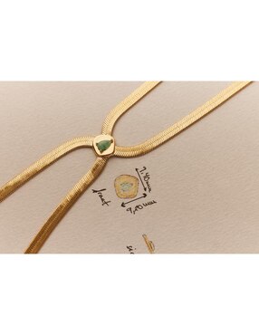 Collar Apodemia Firefly de baño de oro 18 K