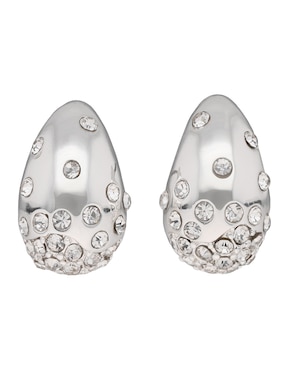 Aretes de gota Nine West Pave Nuggets con acabado brillante cristal