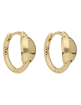 Aretes circulares Nine West Golden Egg con acabado brillante