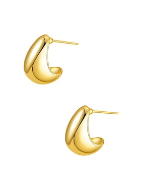 Aretes de gota Zvezda con acabado chapa de oro