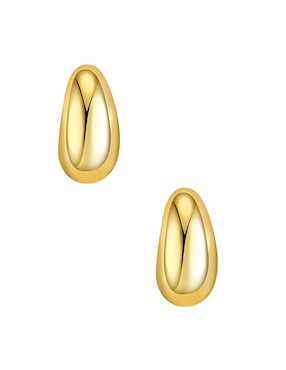 Aretes de gota Zvezda con acabado chapa de oro