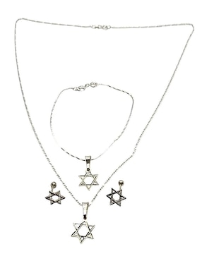 Aretes, collar y pulsera de estrella Limerence by Claudia Herrera de plata P925