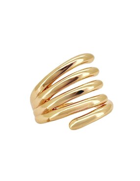 Anillo Zvezda Garra con acabado baño de oro