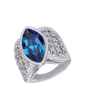 Anillo multi gemas ovalado Ocean Heart Elegance cristal brillante