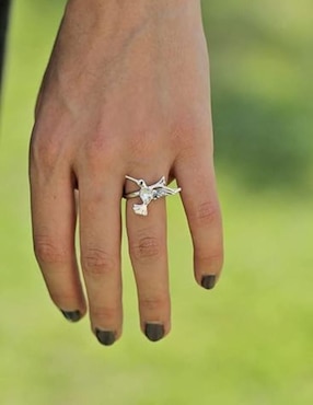 Anillo de colibrí Mayfer Joyería cristal