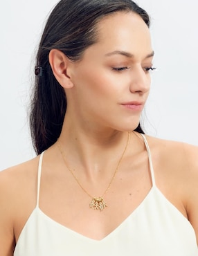 Collar de niño Luckyly Darcy de baño de oro 14 K