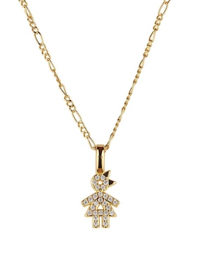 Collar de niña Luckyly Darcy de baño de oro 14 K