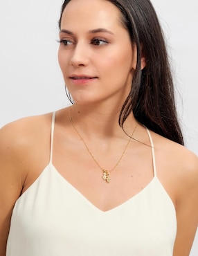 Collar de niña Luckyly Darcy de baño de oro 14 K