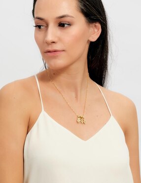 Collar de niña Luckyly Darcy de baño de oro 14 K