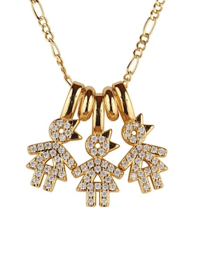 Collar de niña Luckyly Darcy de baño de oro 14 K
