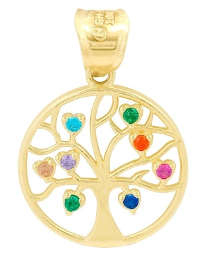 Dije De árbol Horoz De Oro 10 K Zirconia