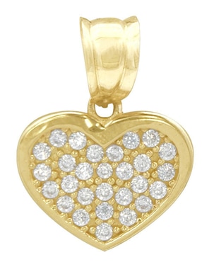 Dije De Corazón Horoz De Oro 10 K Zirconia